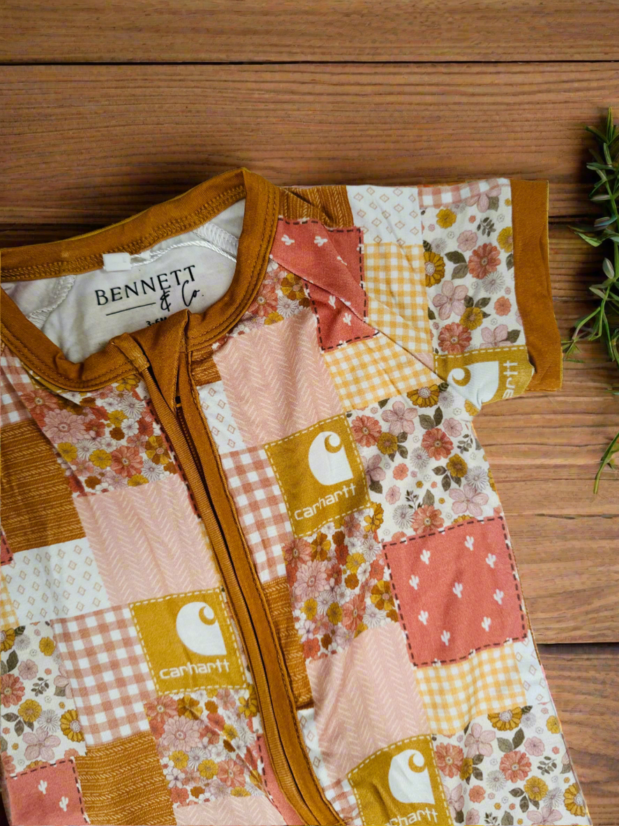 Springtime Patches Shorty Zip